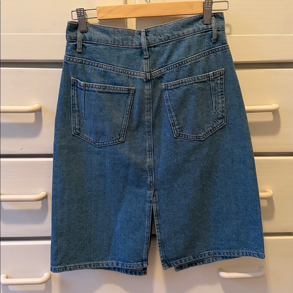 NWT. 10 Crosby Derek Lam Sutton Vintage Denim Skirt - Picture 5 of 12